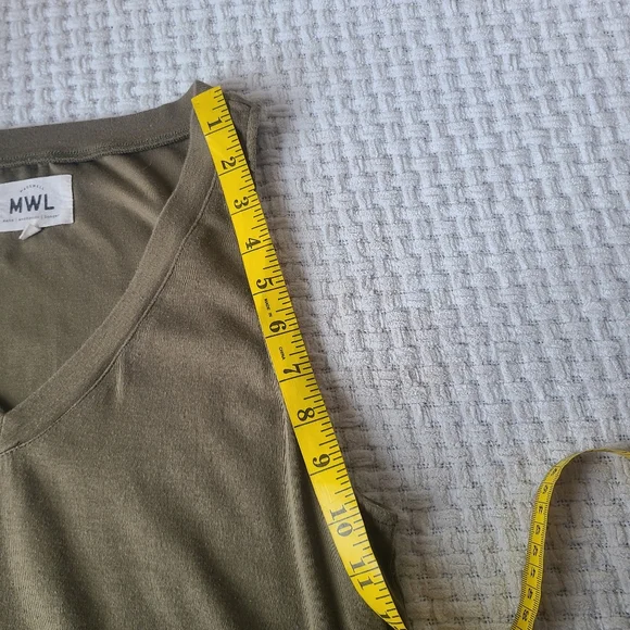 MWL Breeze Drawstring Romper Olive Green Sleeveless Women's Size M - Picture 6 of 11